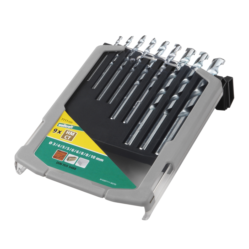 Rock Drill Bit Set, Tungsten Carbide Tipped - Image 1