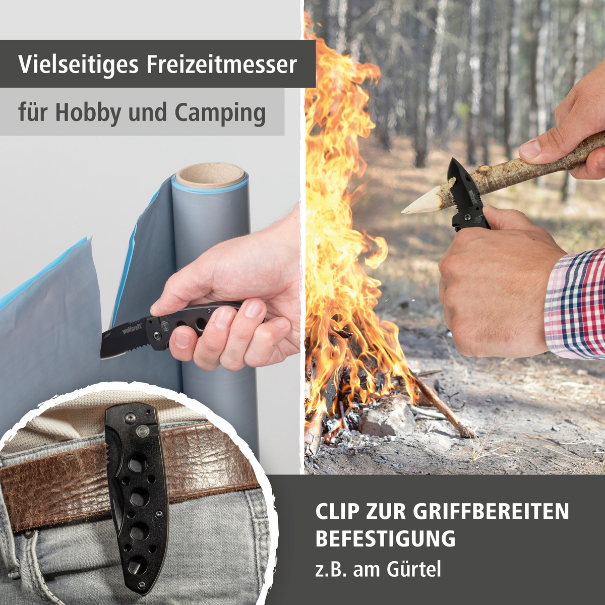 Leisure Knife with Folding, Serrated Blade