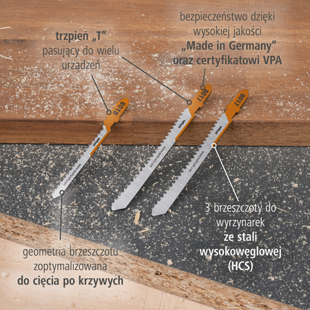Jigsaw Blade Project Set for Making Furniture, 3 Pcs. (pl)