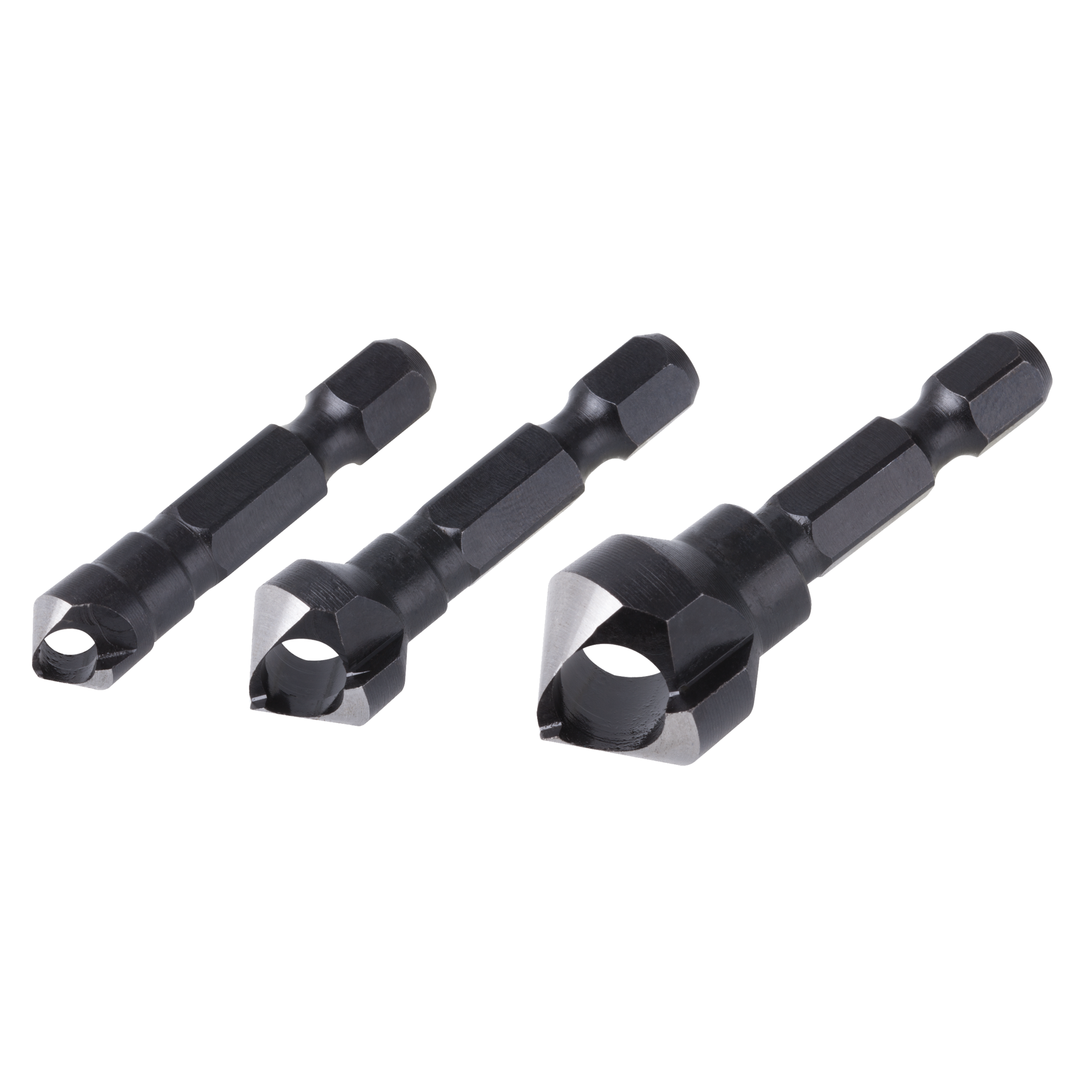 Tool Steel Deburring Counter, Hexagon Shank, 3 Pcs.