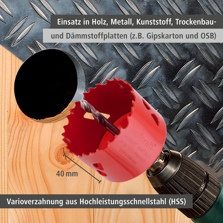 Multi-Blade Hole Saw, Ø 60–95 mm
