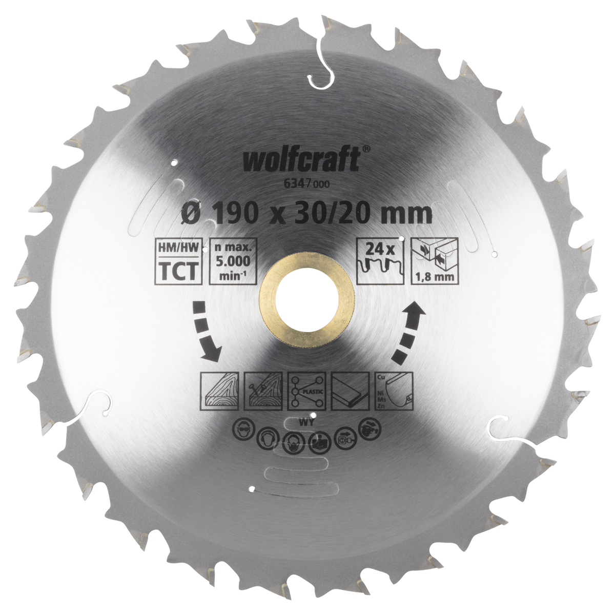 Circular Saw Blade for Cordless Circular Hand Saws, purple series, Ø 190 mm