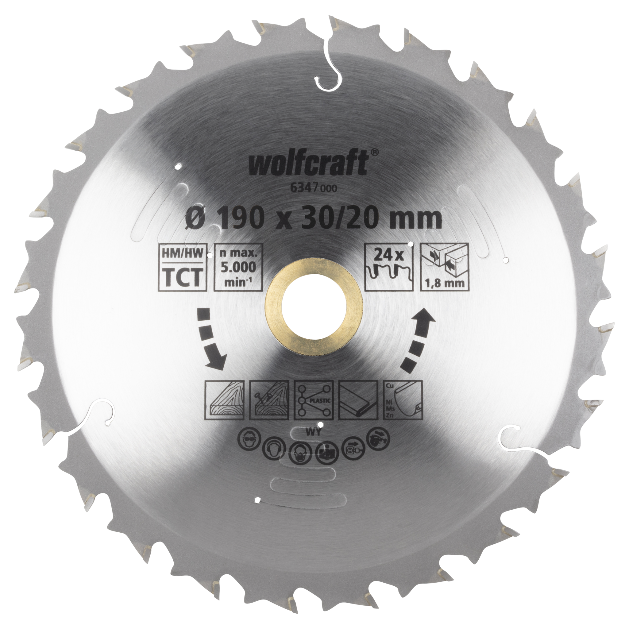 Circular Saw Blade for Cordless Circular Hand Saws, purple series, Ø 190 mm