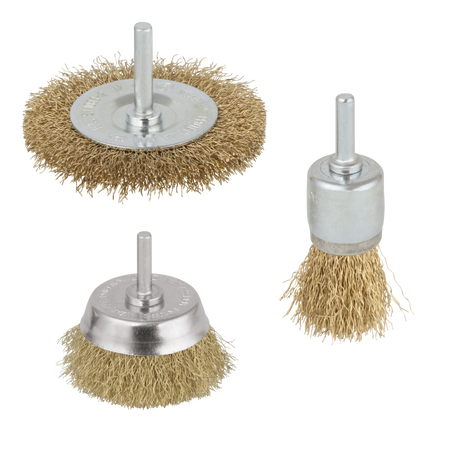 Brass Wire Brush Set, 3 pcs. - Image 1