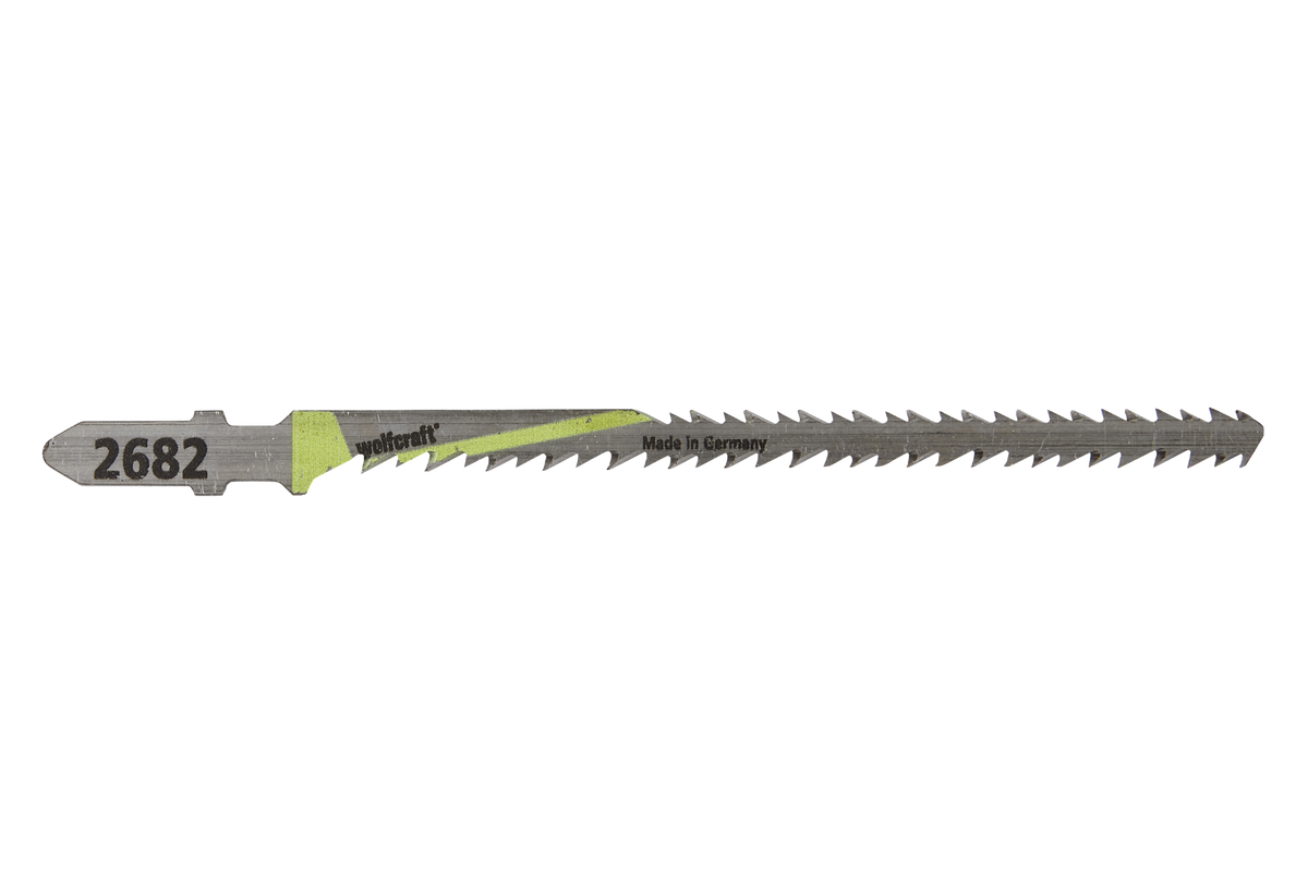 2 HCS Jigsaw Blades, T-shank, toothing on both sides, wood, curved cut