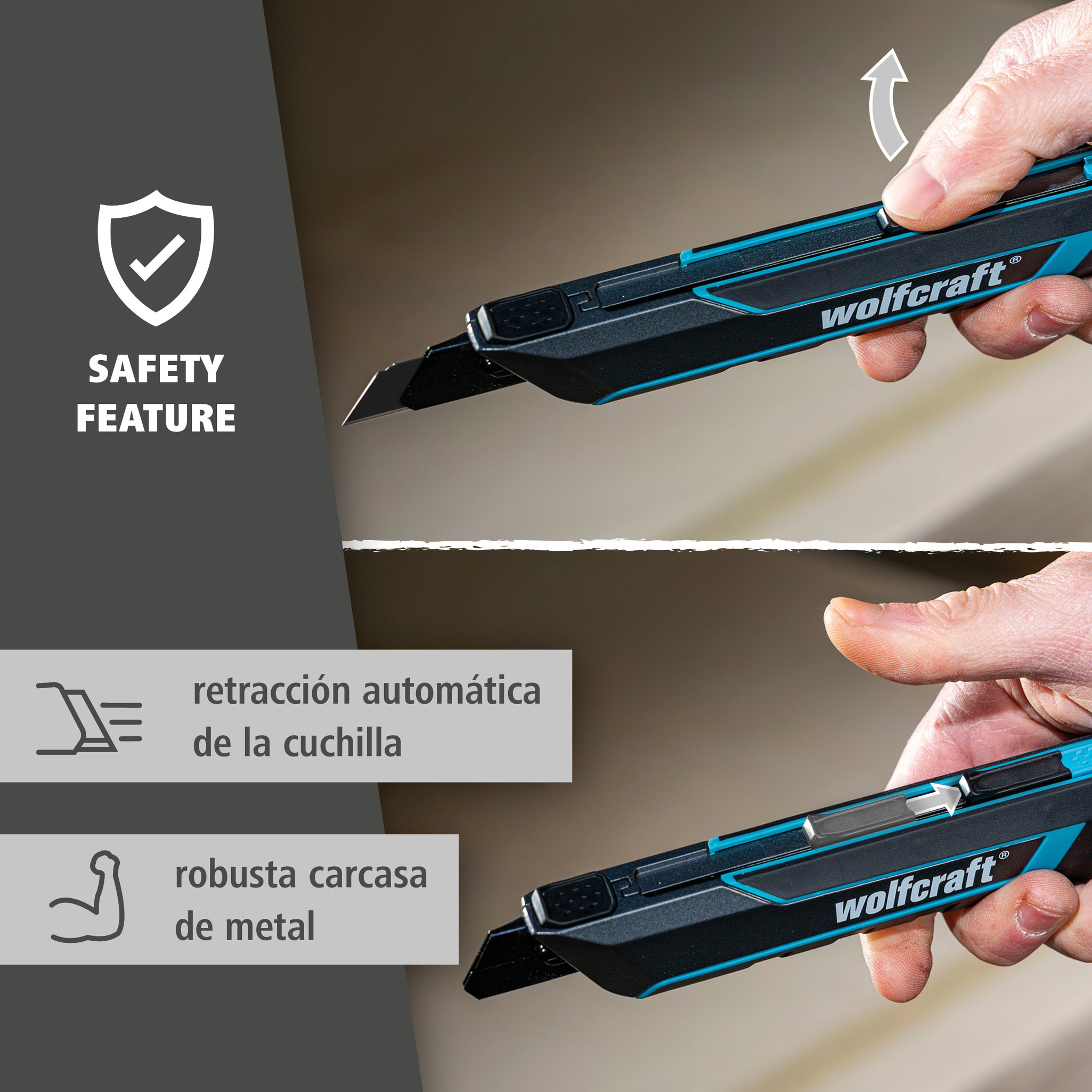 Snap-Off Blade Knife PRO SAFETY, 18 mm (es)