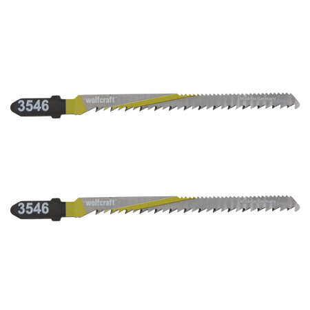 2 HCS Jigsaw Blades, T-shank, wood and plastic, clean curved cut