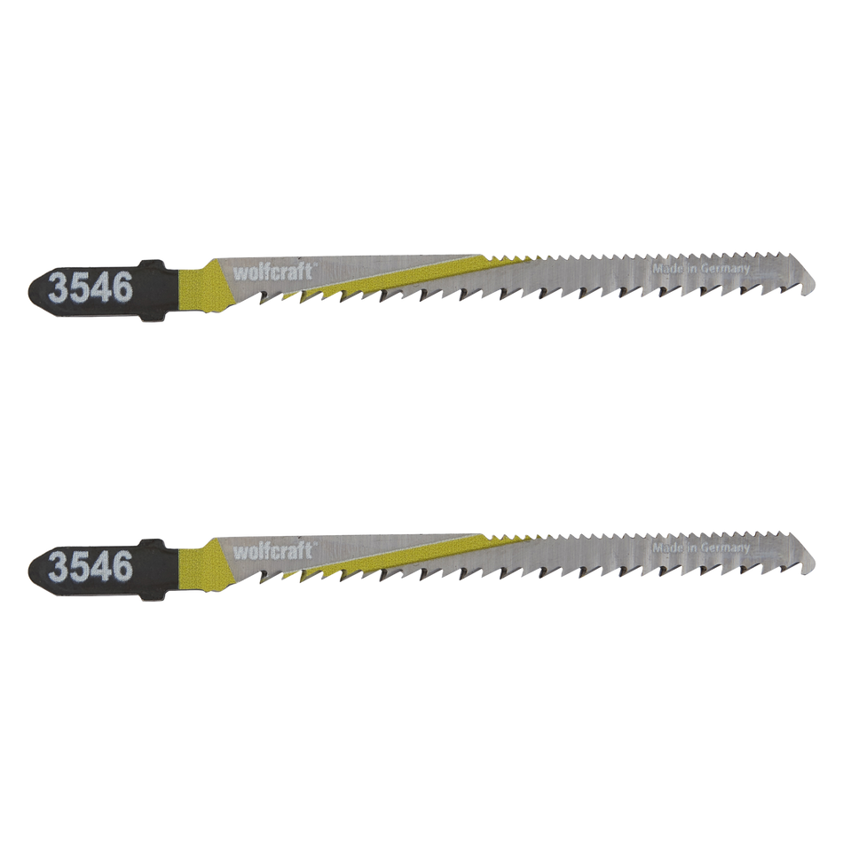 2 HCS Jigsaw Blades, T-shank, wood and plastic, clean curved cut