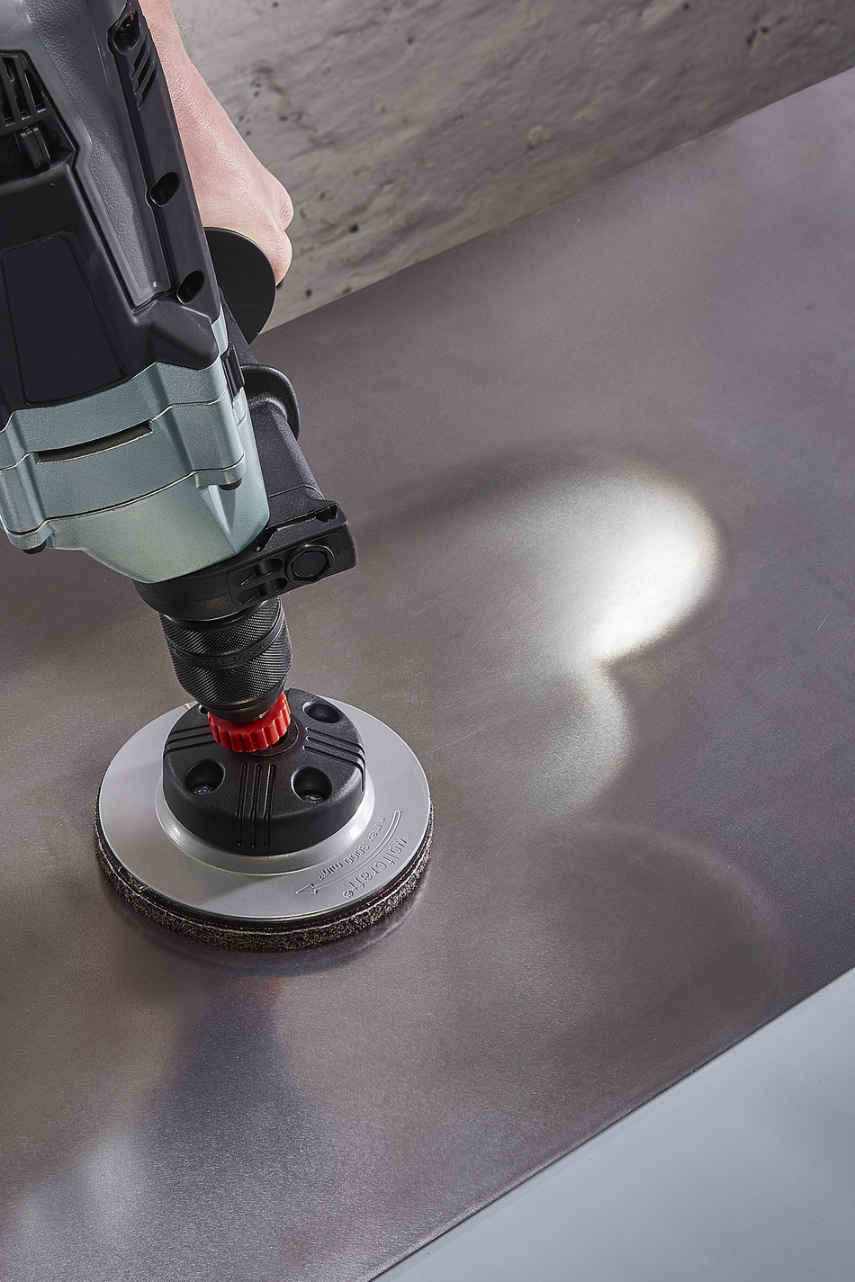 Easy-Fix Burnishing Pad fixoflex, for sheet steel, Ø 125 mm, grain 80