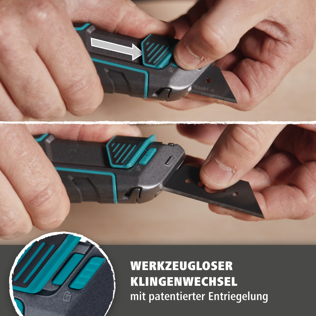 PRO SAFETY Trapezium Blade Knife Set With Sheath (de)