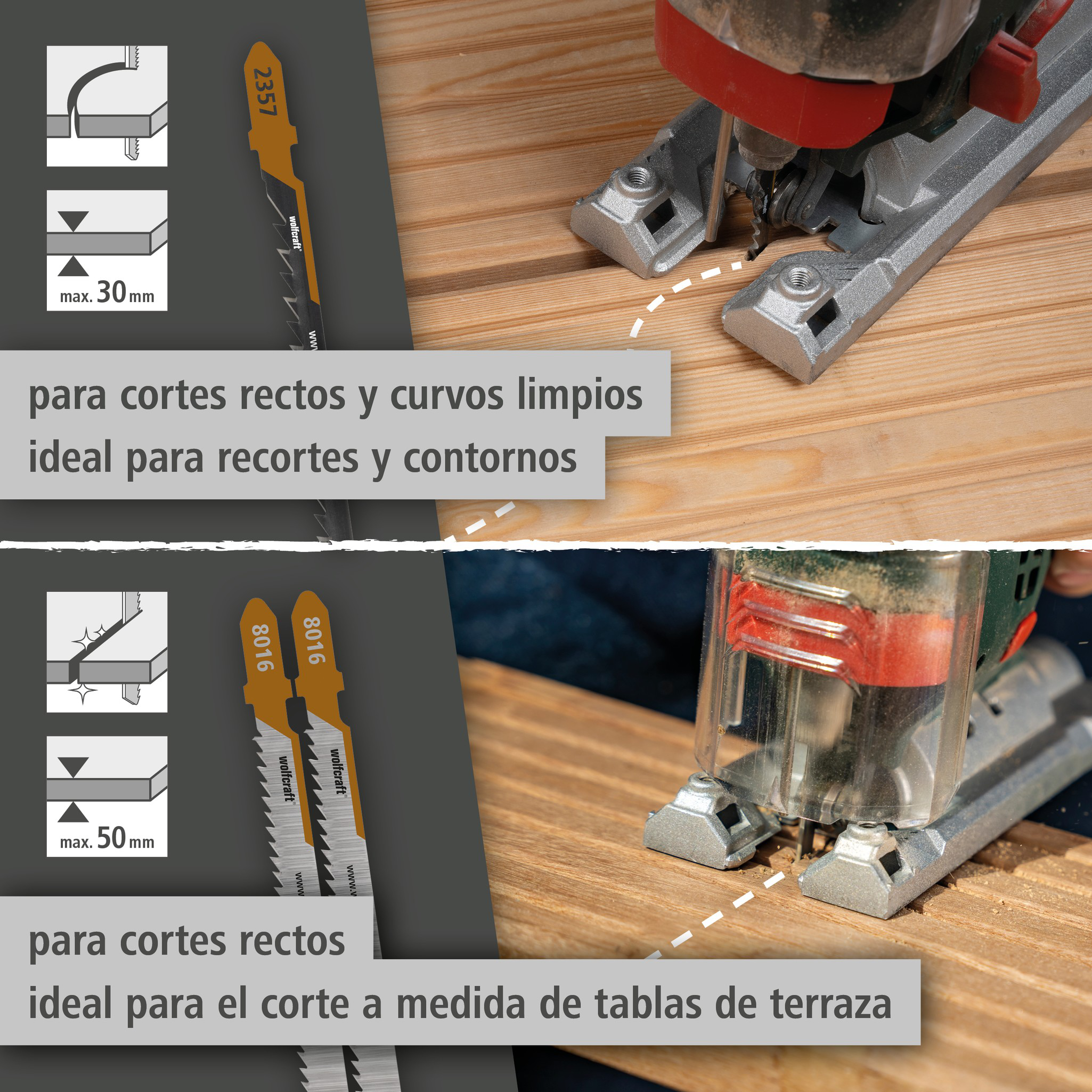 Jigsaw Blade Project Set for Deck Building, 3 Pcs. (es)