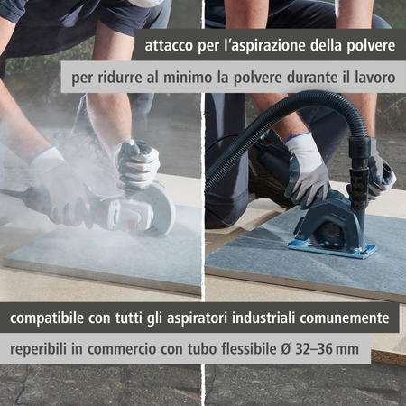Extraction Hood With Guide Block for Angle Grinder (it)