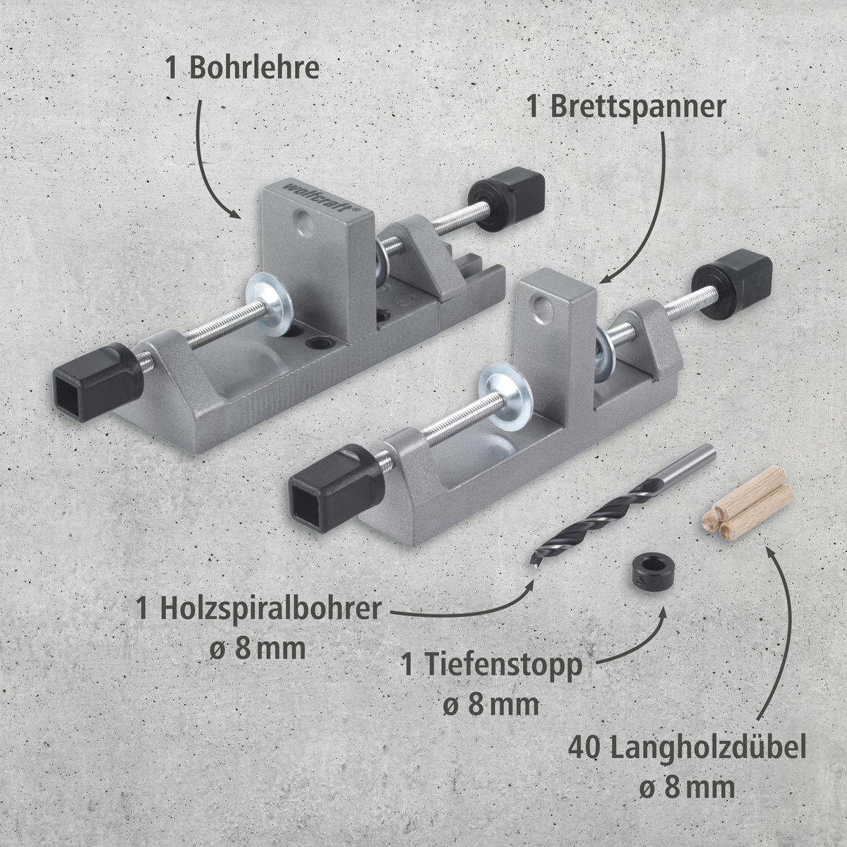 Universal Wood Dowel Joiner Set (de)