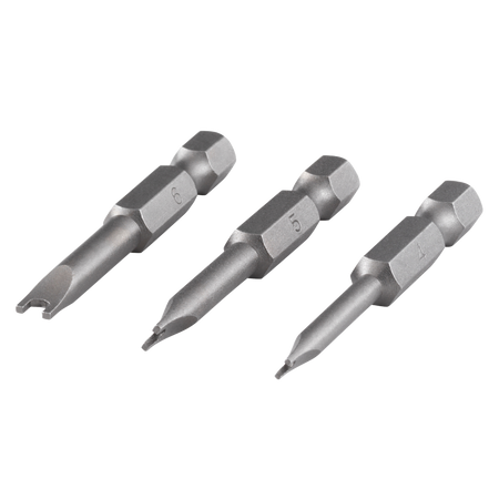 Solid safety screwdriver blade set, 3 pcs.