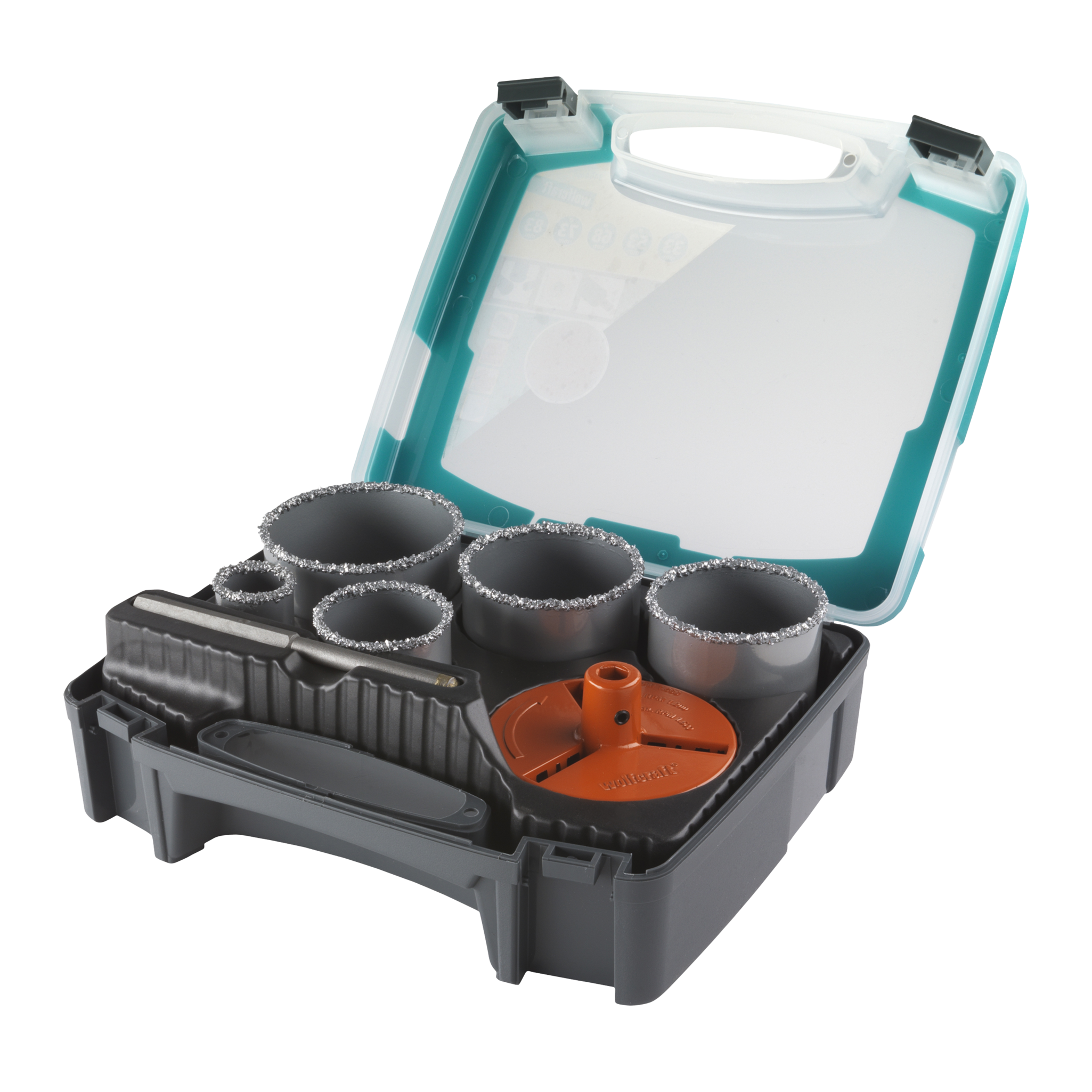 Annular Bit Insert Set, Tungsten Carbide Coated, Ø 33–83 mm, 7 Pcs.