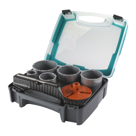 Annular Bit Insert Set, Tungsten Carbide Coated, Ø 33–83 mm, 7 Pcs.