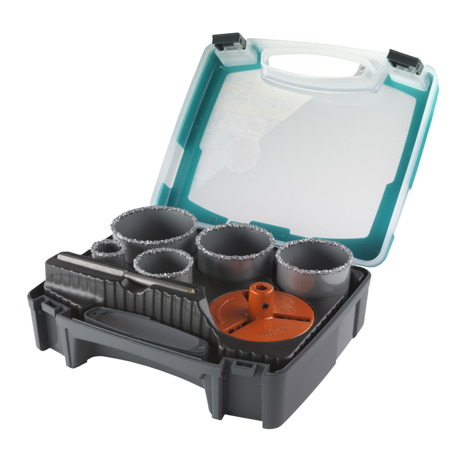 Annular Bit Insert Set, Tungsten Carbide Coated, Ø 33–83 mm, 7 Pcs.