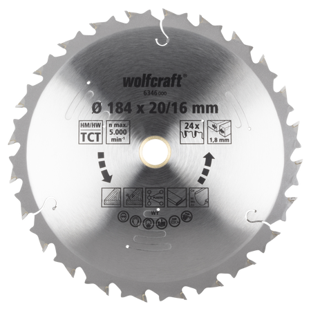 Circular Saw Blade for Cordless Circular Hand Saws, purple series, Ø 184 mm