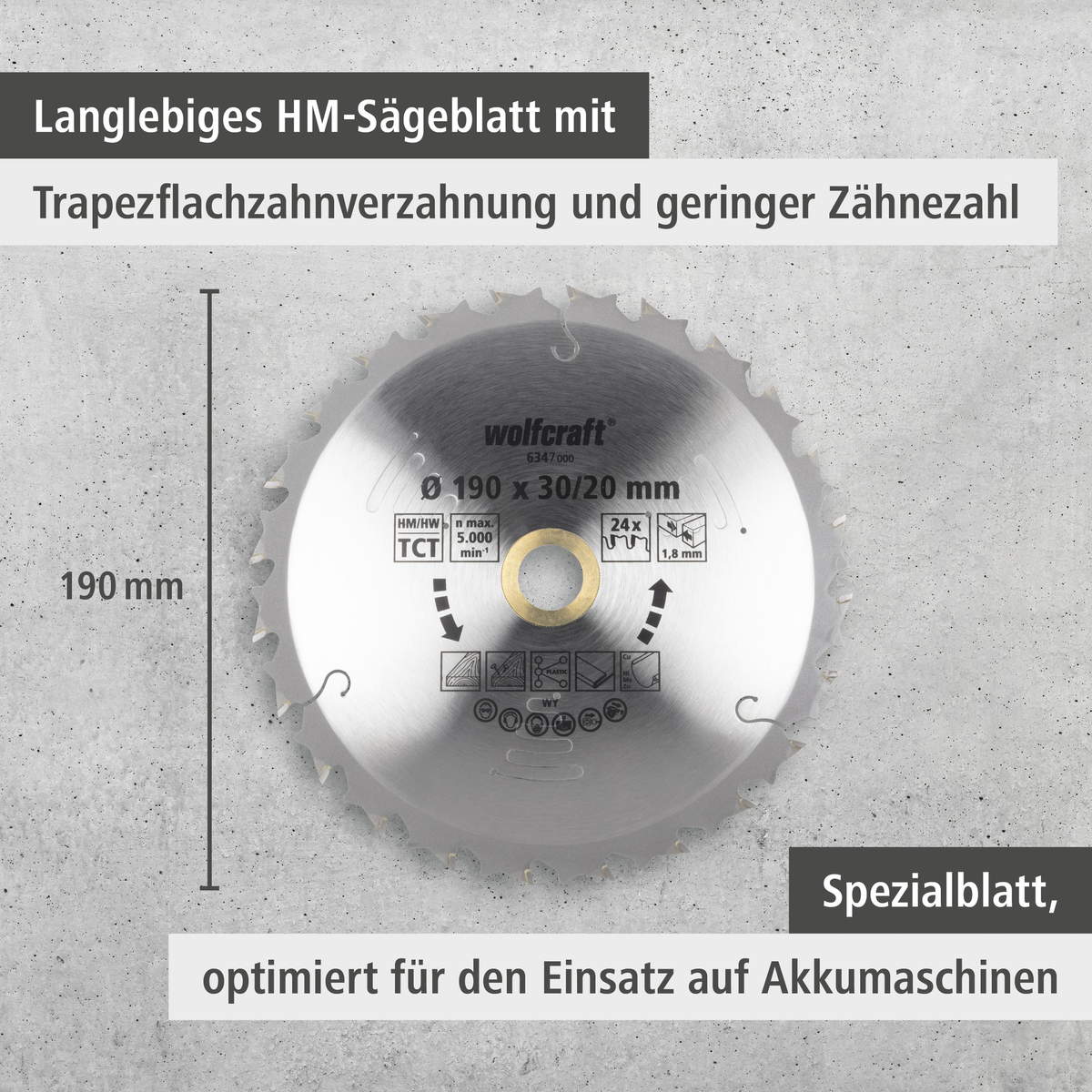Circular Saw Blades for Cordless Circular Hand Saws, purple series (fast, medium-coarse cuts)
