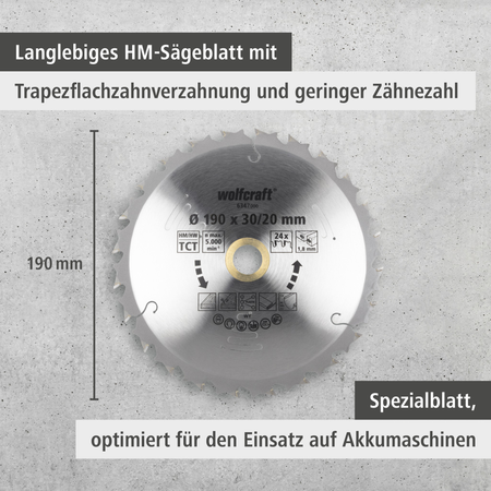 Circular Saw Blades for Cordless Circular Hand Saws, purple series (fast, medium-coarse cuts)