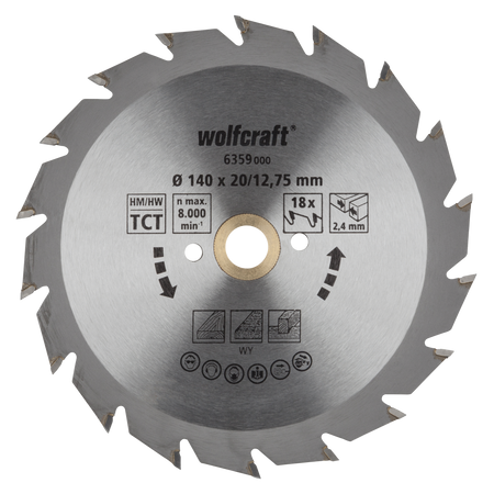 TC Circular Hand Saw Blade, green series, Ø 140 mm