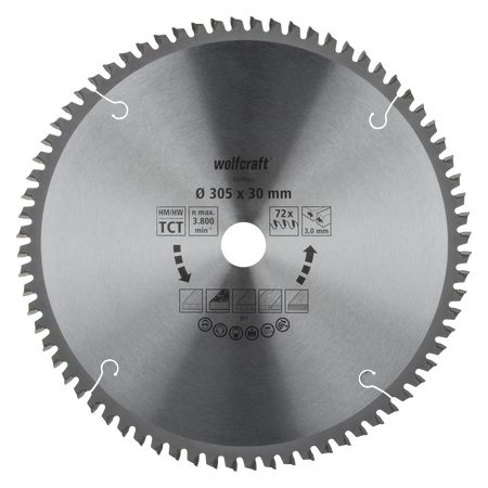 TC Cross and Mitre Cut Saw Blade, orange series, Ø 305 mm