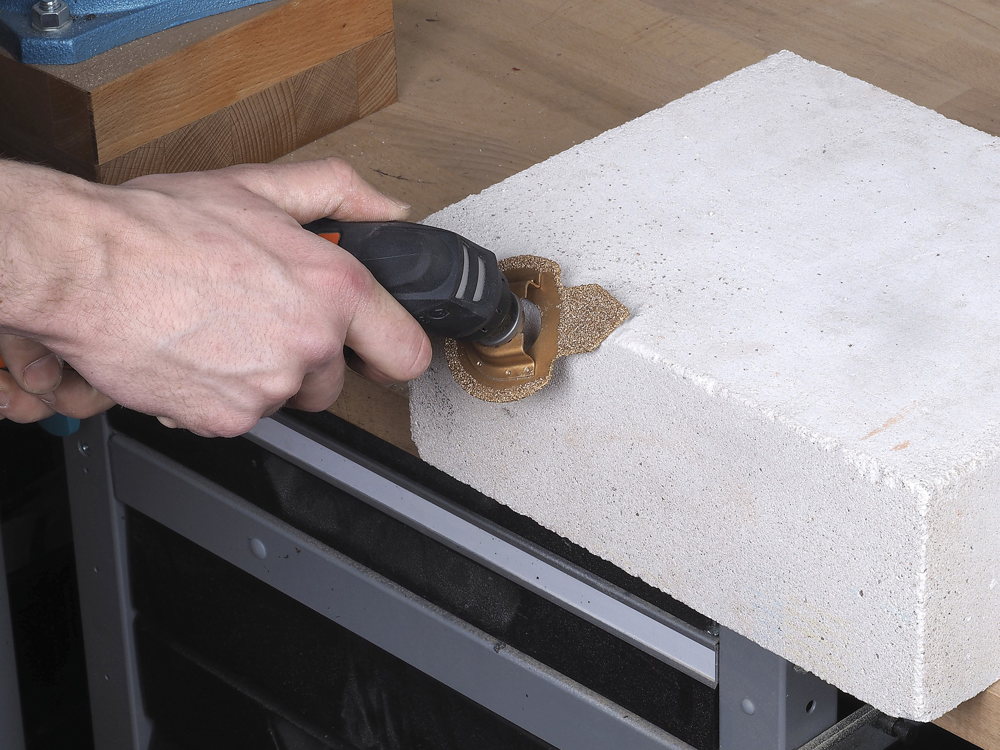 Tungsten Carbide Coated Grinding Cutter “PRO”, universal receptacle, mortar residue and cement joints, Ø 65 mm