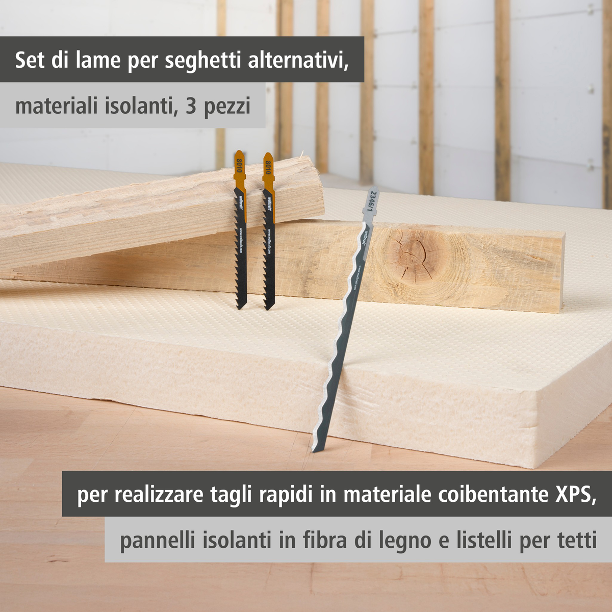 Jigsaw Blade Project Set for Insulation, 3 Pcs. (it)