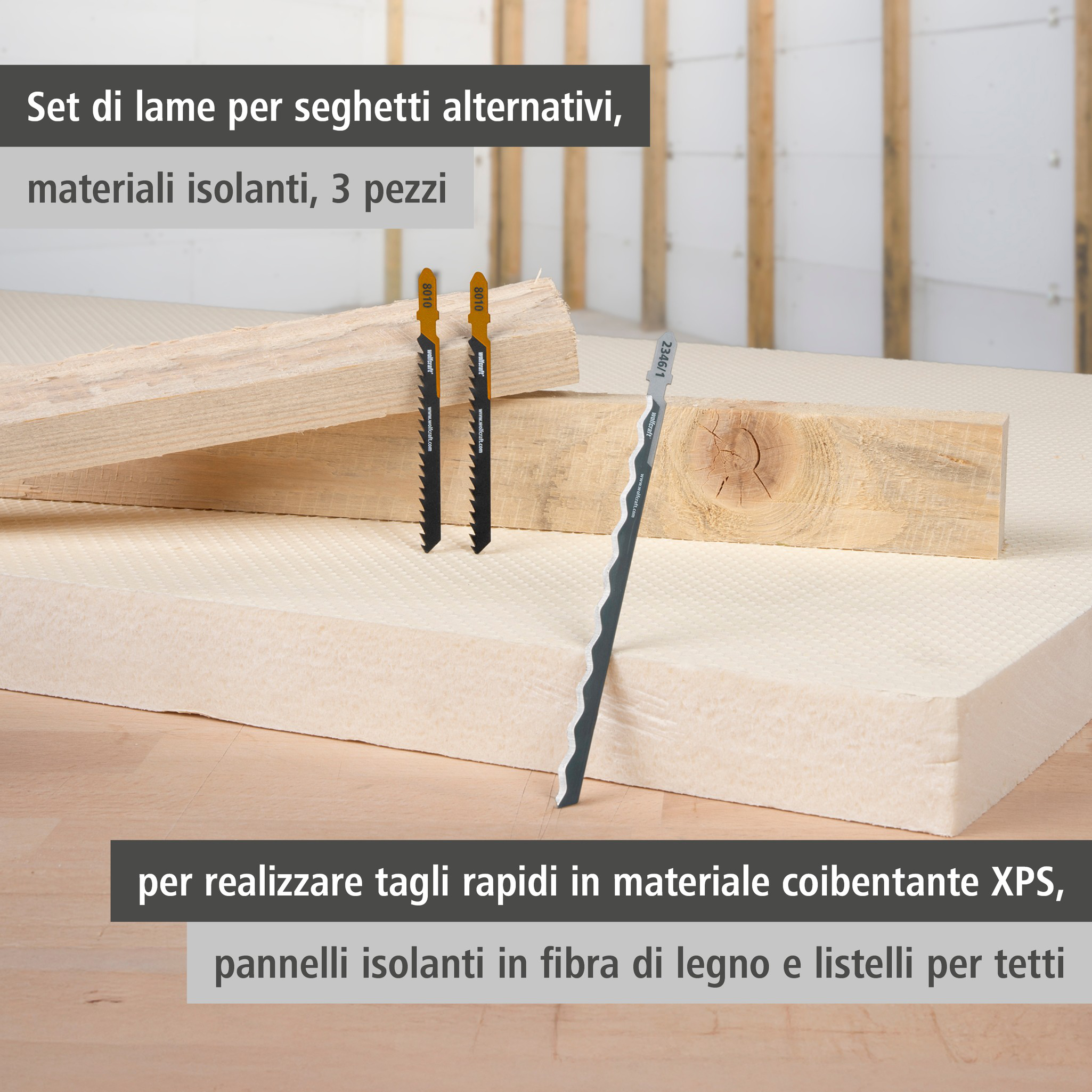 Jigsaw Blade Project Set for Insulation, 3 Pcs. (it)