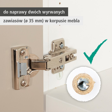 Repair Set for Cup Hinge – Cabinet Side, 11 Pcs. (pl)