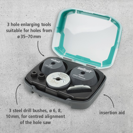 Hole Enlarging Tool Set, 3 Pcs. (en)
