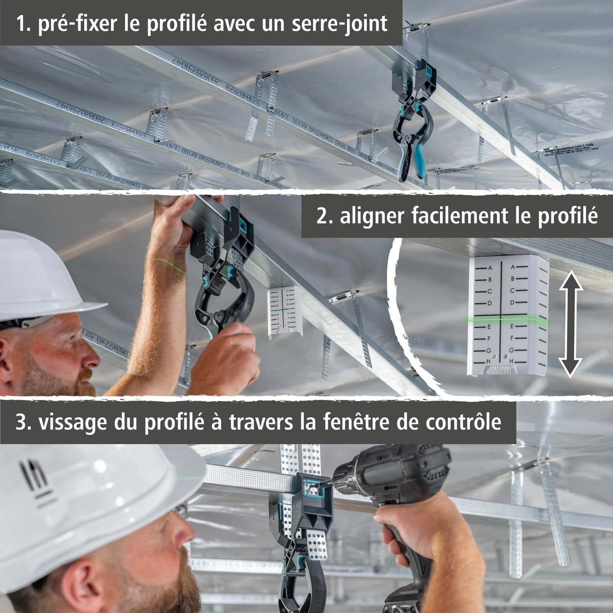 Drywall Spring Clamp with Clamping Arm (fr)