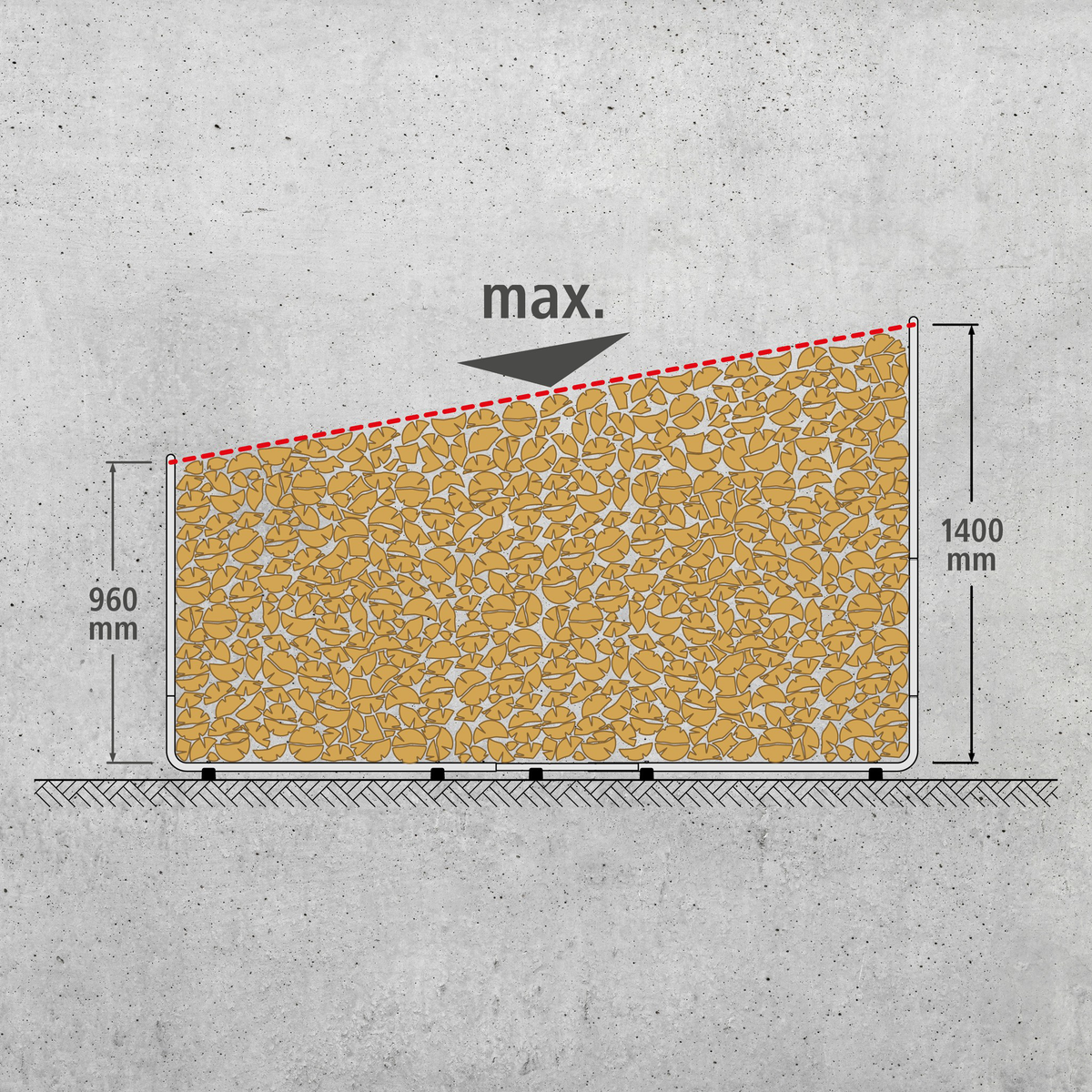 Modular XXL Stacking Aid for Firewood