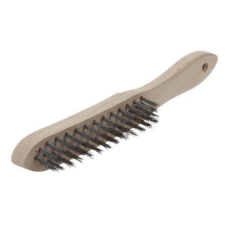 Steel Wire Hand Brush, 4 Rows - Image 1