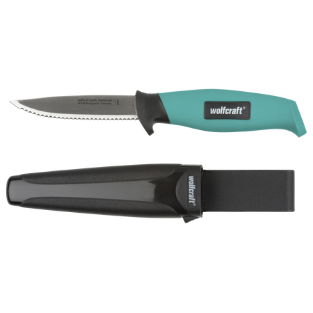 Outdoor Knife with Serrated Blade and Sheath - Image 1