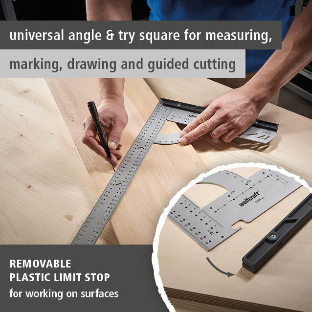 Universal Angle & Try Square, 500 mm (en)