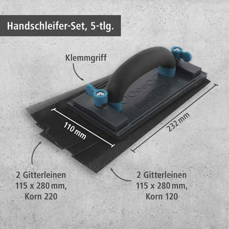 Hand-Held Sander Set, 5 Pcs. (de)