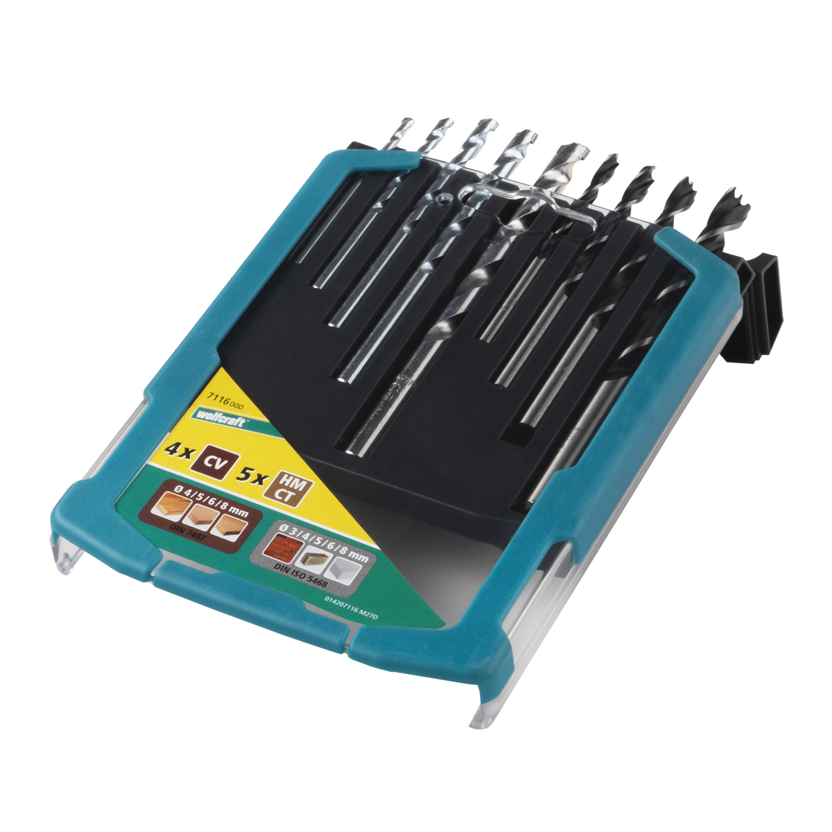 Drill Bit Set 9 Pcs. for stone/wood