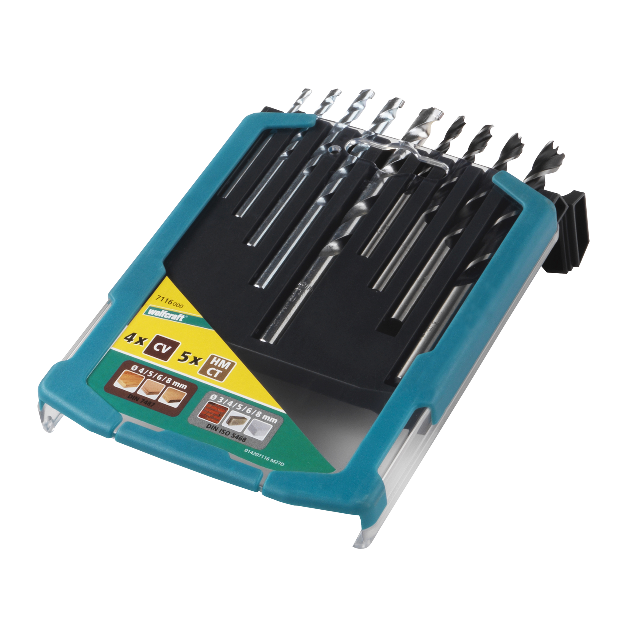 Drill Bit Set 9 Pcs. for stone/wood