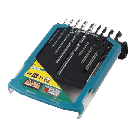 Drill Bit Set 9 Pcs. for stone/wood