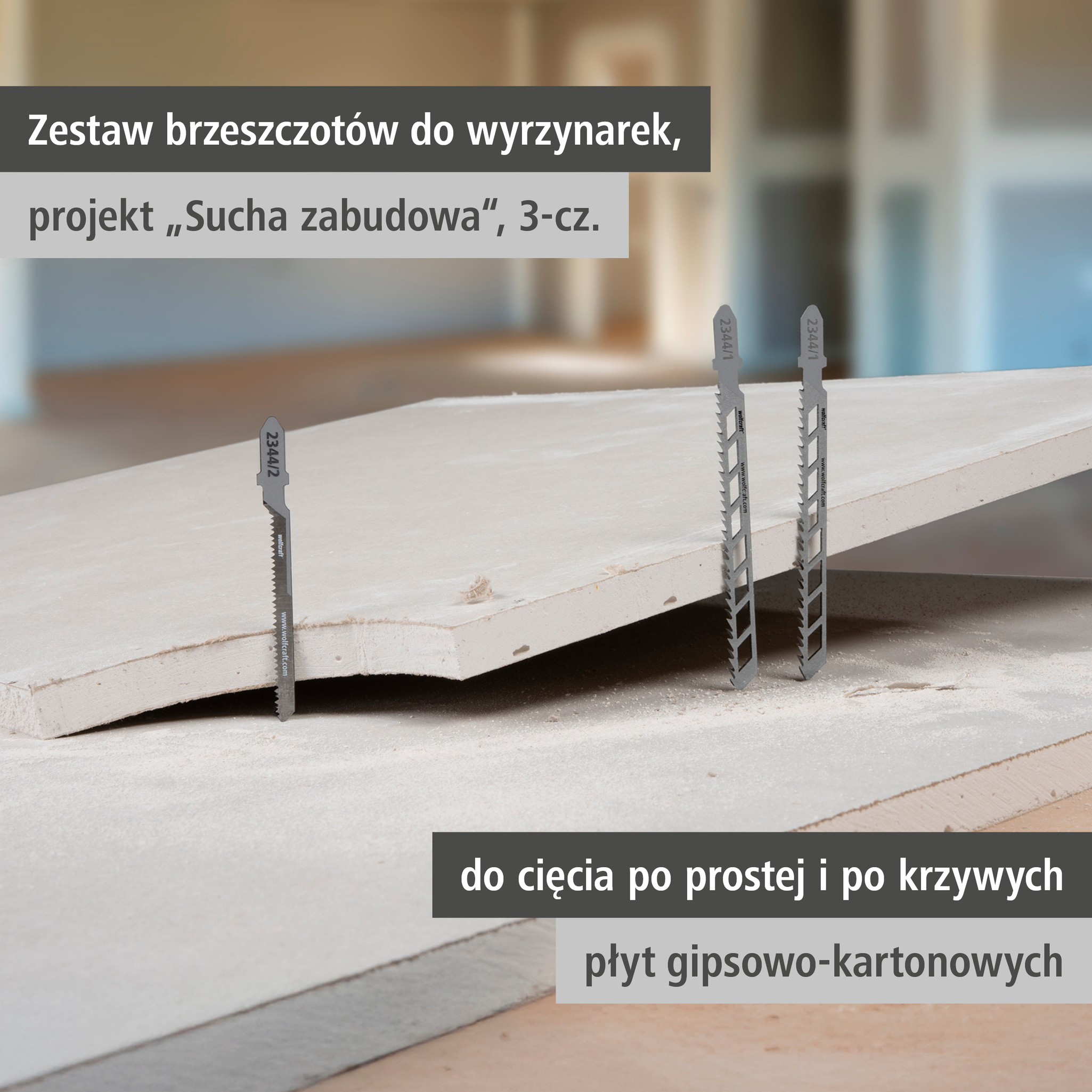 Jigsaw Blade Project Set for Drywall, 3 Pcs. (pl)
