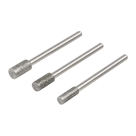 Diamond Mounted Point Set, Cylindrical, 3 Pcs.