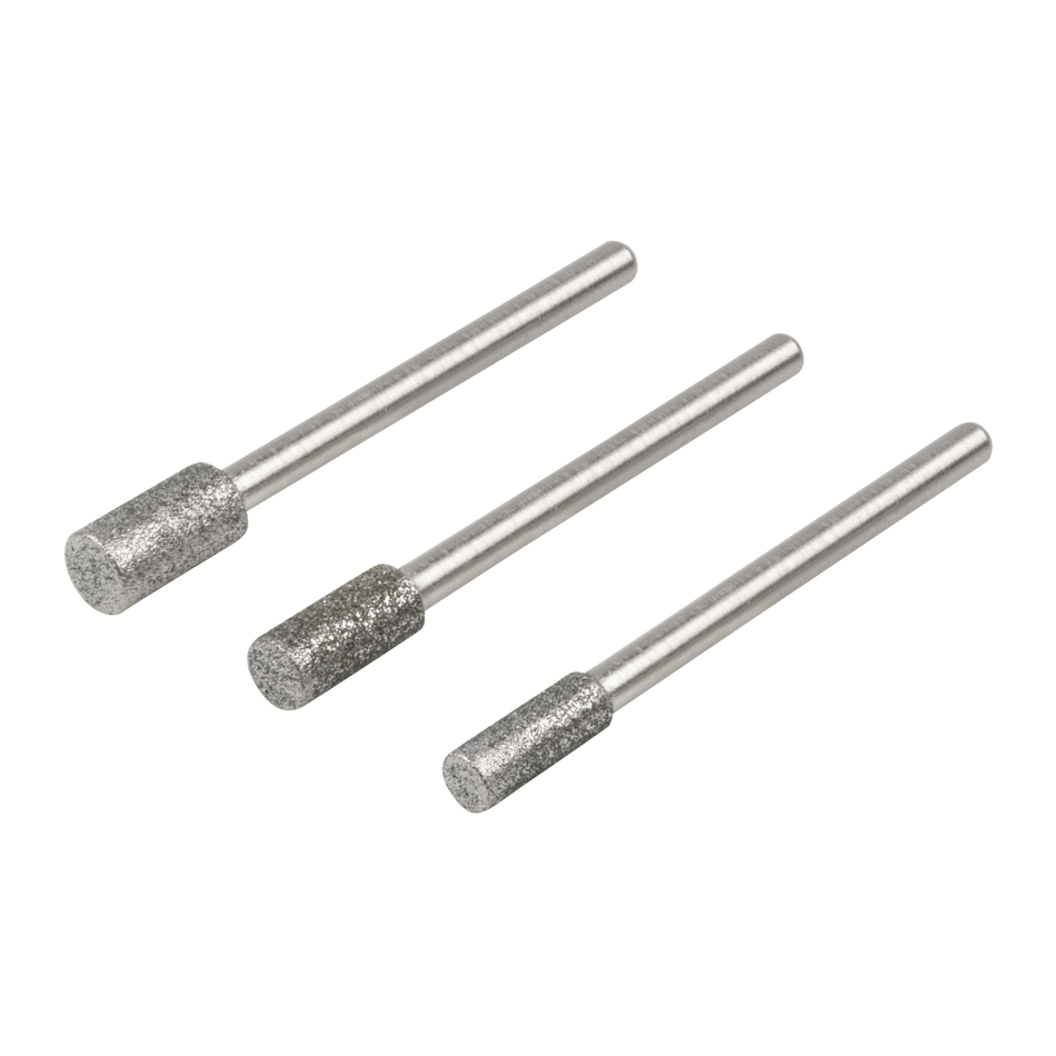 Diamond Mounted Point Set, Cylindrical, 3 Pcs.