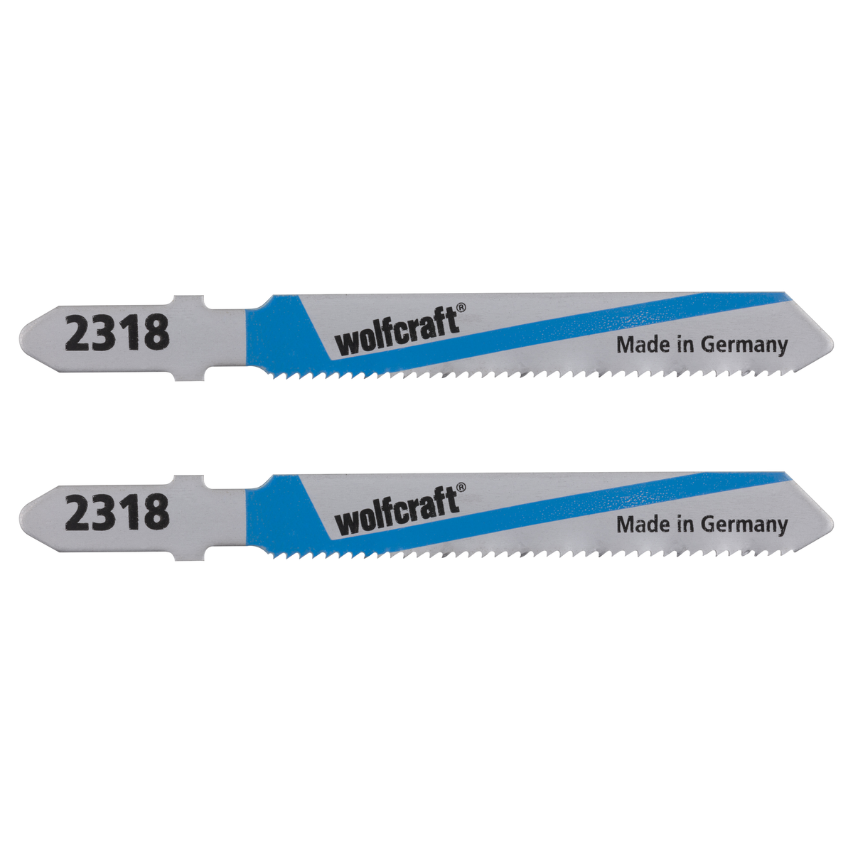 2 HSS Jigsaw Blades; T-shank; sheet steel, non-ferrous metal