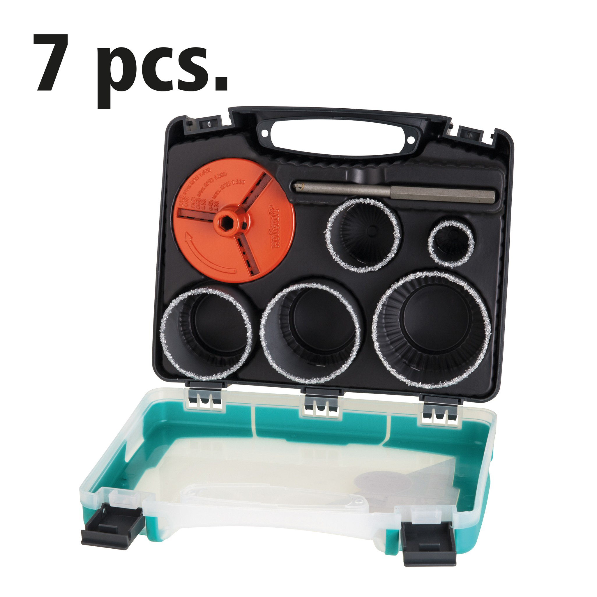 Annular Bit Insert Set, Tungsten Carbide Coated, 7 Pcs. - Image 2