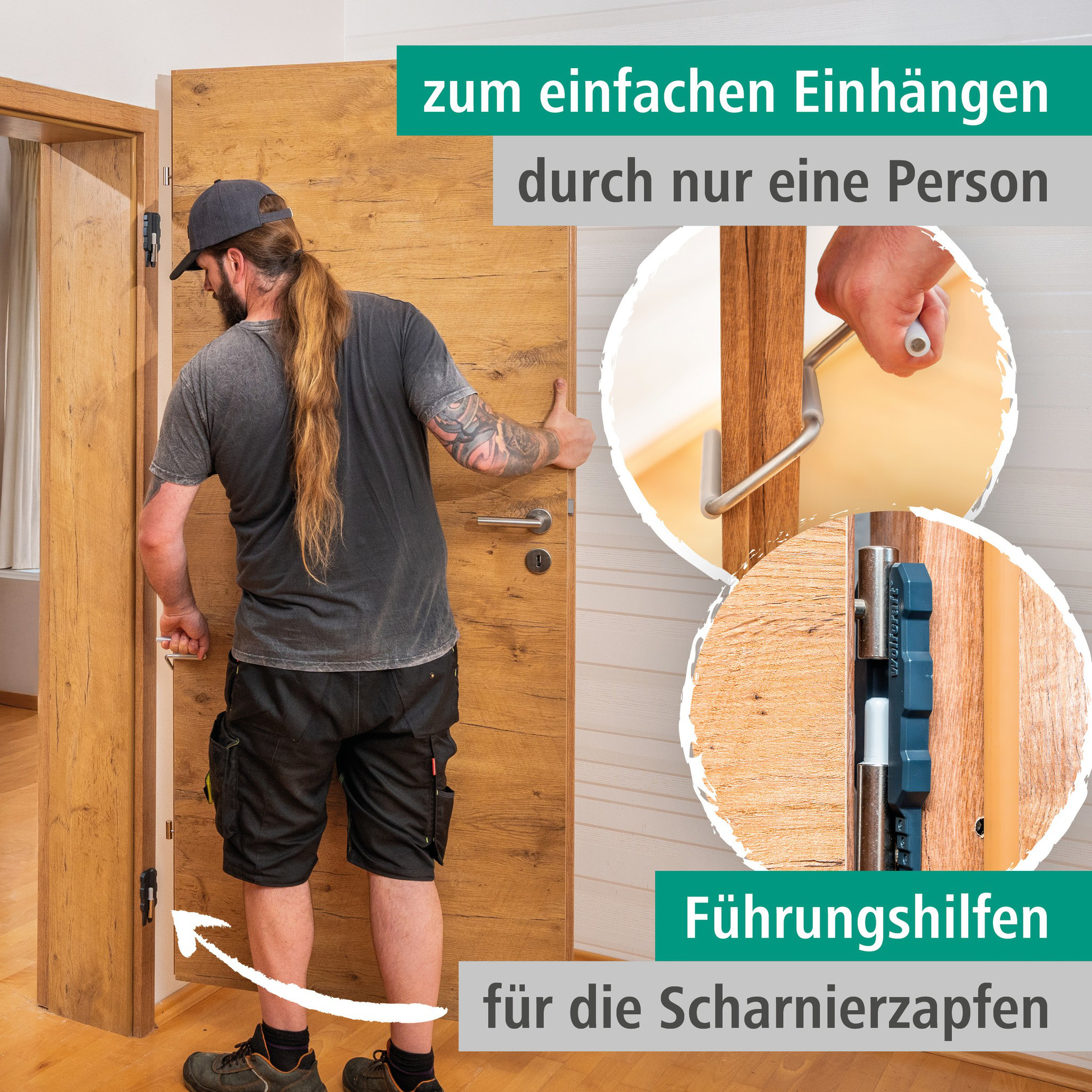 Door Installation Set, 3 Pcs. (de)