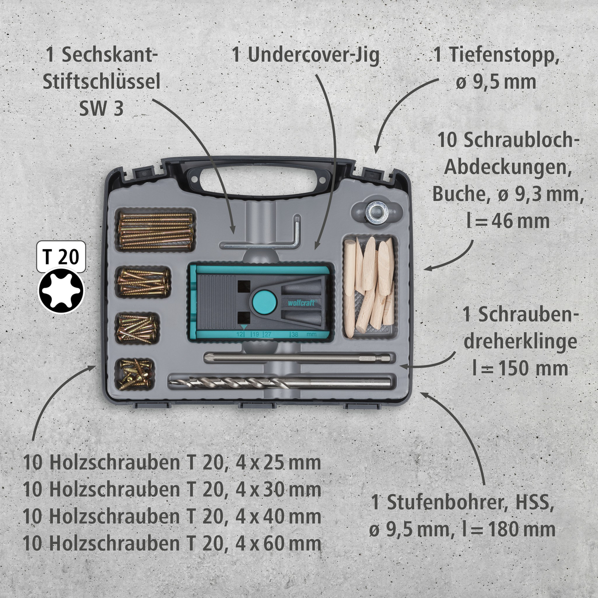 Undercover Jig Set TX, 55 pcs. (de)