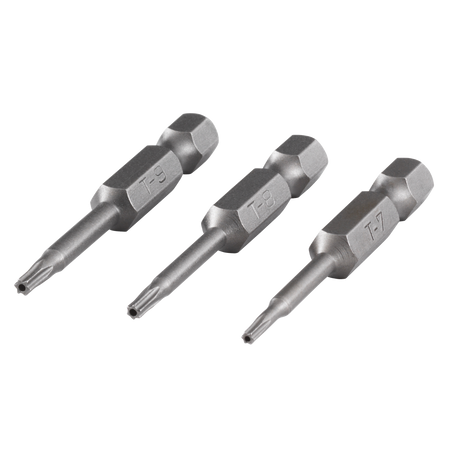 Solid safety screwdriver blade set, 3 pcs.