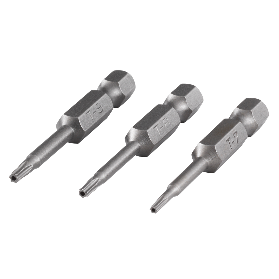 Solid safety screwdriver blade set, 3 pcs.