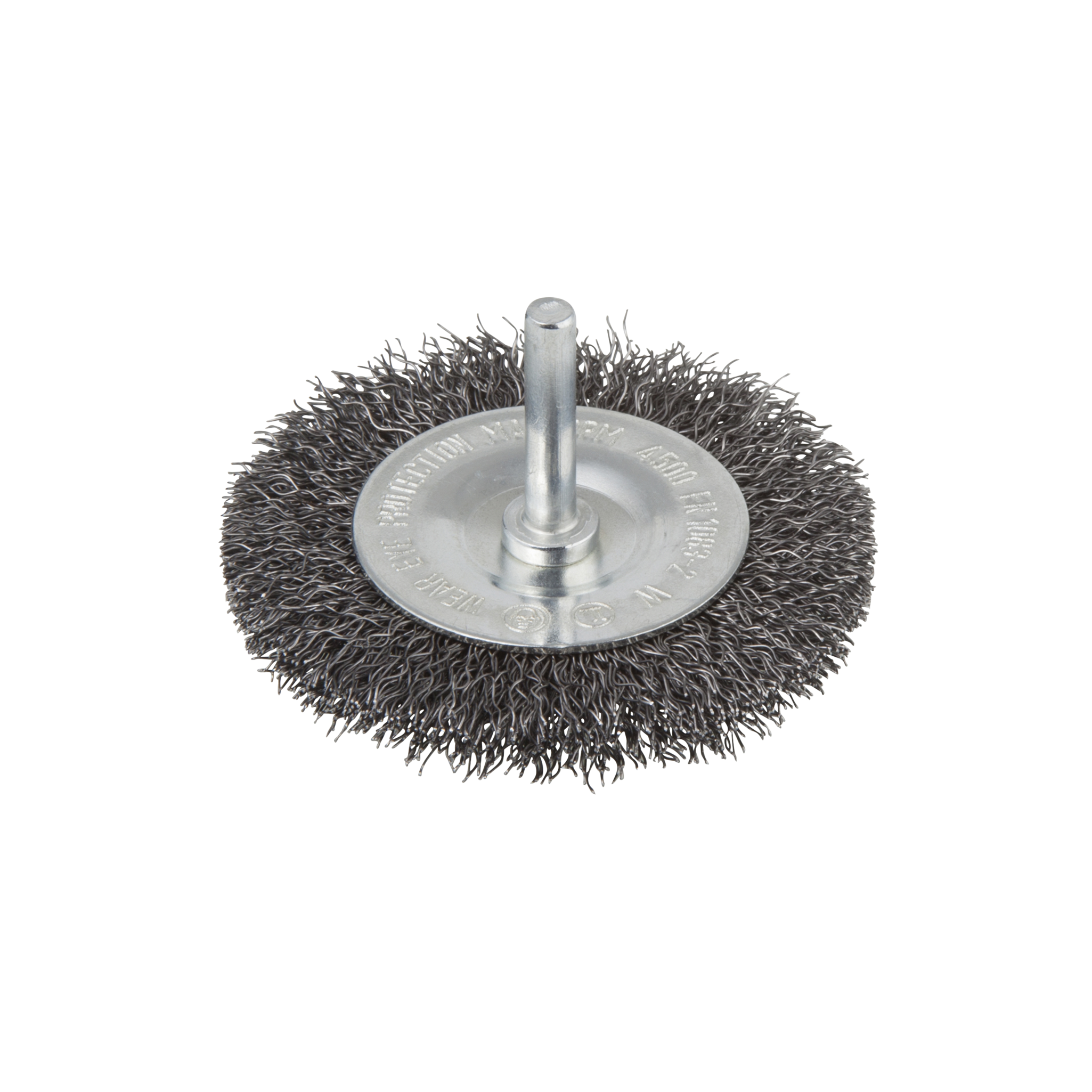 Steel Wire Wheel Brush, Ø 75 mm, Round Shank